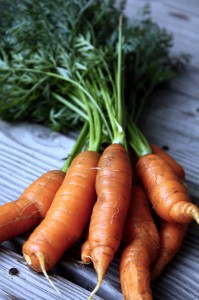 Carrots Orange carrot roots