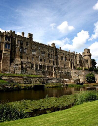 Warwick Castle and water in England