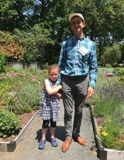 Father and Daughter at Display Gardens at White Flower Farm, Ct
