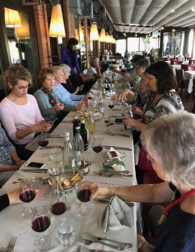 Garden Group having lunch in Italy