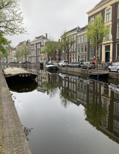 Canals in Holland with houses on either side