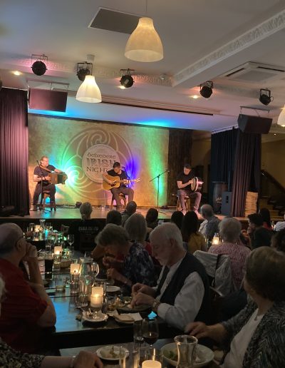 Irish music performance on stage